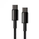 Кабель Baseus Tungsten Gold Fast Charging Data Cable Type-C to Type-C 100W 2m Black (CATWJ-A01) - изображение 2