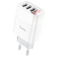 СЗУ Hoco C93A Easy charge 3 - port digital display charger (EU) White - зображення 1