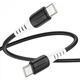Кабель Hoco X82 Type-C to Type-C 60W silicone charging data cable Black - изображение 1
