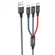 Кабель Hoco X76 3-in-1 Super charging cable(iP+Type-C+Micro) Black - изображение 1