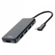 USB-хаб XO HUB002 USB-C Multifunction Adapter 5 in 1 HDMI + USB*3+PD Fast Charger Gray - изображение 1