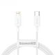 Кабель Baseus Superior Series Fast Charging Data Cable Type-C to iP PD 20W 0.25m White (CATLYS-02) - изображение 1