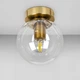 Люстра стельова Лофт Light House LS-18638F-1 BRZ+CL бронза, плафон прозорий - зображення 1