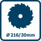 Торцовочная пила Bosch Professional GCM 216, 1300 Вт, диск 216х30мм, 4800 об.мин, Лазер +диск Optiline Wood (0601B33000) - изображение 19