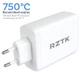 Сетевое зарядное устройство RZTK GaN2 100W USB-A (QC4.0) 2xUSB-C (PD3.0) + кабель USB-C 100W White - изображение 7