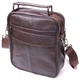 Практична чоловіча шкіряна сумка VINTAGE 21274 Bag з натуральної шкіри 20х23х7 см Коричневий - зображення 2