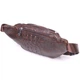 Модная поясная кожаная сумка VINTAGE 21298 Bag из натуральной кожи с фактурой под крокодила 33.5х14х3 см Коричневый - изображение 2