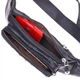 Стильная поясная кожаная сумка VINTAGE 21297 Bag из натуральной кожи с фактурой под крокодила 33.5х14х3 см Черный - изображение 4