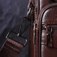 Зручна чоловіча сумка з ручкою шкіряна 21276 Vintage Коричнева - зображення 6