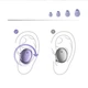 Беспроводные Bluetooth Наушники вакуумные-капельки Bluetooth гарнитура с микрофоном BASEUS True Wireless Earphones Bowie E2 |BT5.2, 40/300mAh IP55 (NGTW090005) Purple - изображение 8