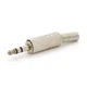 Разъем Jack 3.5 папа 3 pin Stereo с пружиной Voltronic металл серый 06304 - изображение 1