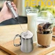 Капучинатор для молока электрический от USB Schwarz&Mayer Milk Frother капучинатор мощный пеновзбиватель из нержавеющей стали 2 скорости + 3 выборчных трафарета в КОМПЛЕКТЕ - изображение 6