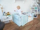Детский деревянный манеж-кровать Монтессори BUSY WOOD напольная Модель 6.2 160x80 см Голубой - изображение 6