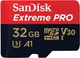 SanDisk microSDHC 32GB Extreme Pro A1 C10 V30 U3 100MB/s (SDSQXCG-032G-GN6MA) - зображення 1