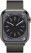 Smartwatch Apple Watch Series 8 GPS + Cellular 45mm Graphite Stainless Steel Case with Graphite Milanese Loop (MNKX3) - obraz 2