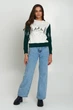 Різдвяний жіночий світшот з Оленями Green XXL | 52-54 UKRS-8831 UkrGlamour - изображение 6