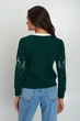 Різдвяний жіночий світшот з Оленями Green XXL | 52-54 UKRS-8831 UkrGlamour - изображение 5
