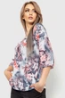 Блуза с цветочным принтом, цвет серо-розовый, S, 230R90-2 - изображение 3