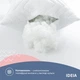 Подушка для сна 50х70 см NORDIC COMFORT+ IDEIA антиаллергенная холлофайбер чехол с молнией белая - изображение 5