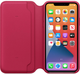 Etui z klapką Apple Leather Folio do Apple iPhone 11 Pro Max Raspberry (MY1N2) - obraz 3