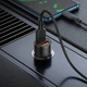 Автомобільний зарядний пристрій BOROFONE BZ19 Wisdom dual port car charger set(Type-C) Black (6974443387391) - изображение 4