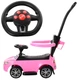 Дитяча Каталка Толокар для малюків Bambi Racer M 3503B-8 BMW Рожевий музика, звукові та світлові ефекти, багажник під сидінням, батьківська ручка, підставка для ніжок, пластикові колеса - зображення 3