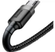 Кабель Baseus Cafule Cable USB for Micro 2.4A / 1м Gray / Black (CAMKLF-BG1) - изображение 4