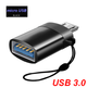 Адаптер перехідник OTG USB 3.0 Micro USB Black - зображення 1