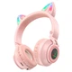 Навушники Bluetooth BOROFONE BO18 Cat ear Рожевий - изображение 1