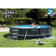 Каркасный бассейн Intex 26330 Ultra Frame 549х132 см с песочным насосом, тентом, подстилкой и лестницей Серый - изображение 5