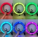 Кольцевая светодиодная цветная лампа RGB LED MJ30 селфи кольцо для телефона мультиколор 30 см - изображение 3