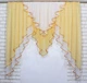 Кухонный ламбрекен VR-Textil № 022к янтарный с белым 150х150 см (50-565) - изображение 1