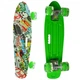 Пенни-борд (скейтбод) Profi MS 0749-7GY светящиеся колеса 55х14.5 Green-Yellow - изображение 1