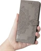 Чохол Vintage для iPhone X книжка з візерунком шкіра PU сірий - зображення 6