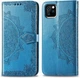 Чехол Vintage для Iphone 13 Pro Max книжка кожа PU с визитницей голубой - изображение 8