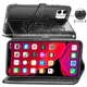 Чехол Vintage для Iphone 11 книжка кожа PU с визитницей черный - изображение 6