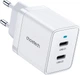 Сетевое зарядное устройство CHOETECH Q5006-EU-WH 2 USB-C 40 Вт PD/QC/PPS - изображение 2