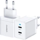 Сетевое зарядное устройство CHOETECH Q5006-EU-WH 2 USB-C 40 Вт PD/QC/PPS - изображение 3