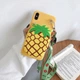 Чехол для Samsung Galaxy M30S 3D силиконовый с карманом на шнурке Yellow/Pineapple - изображение 1