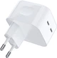 Сетевое зарядное устройство CHOETECH Q5008-EU-WH 2 USB-С 35 Вт PD/QC - изображение 2