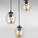 Люстра подвесная Лофт Light House LS-17191F-3 BK+CL (300) черная, плафон прозрачный - изображение 2
