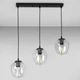 Люстра подвесная Лофт Light House LS-17191F-3 BK+CL (500) черная, плафон прозрачный - изображение 1