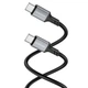 Кабель для зарядки Borofone BX83 Famous Silicone Type-C to Type-C поддержка зарядки 60W (20V / 3A) 1m Black - изображение 2