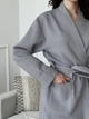 Халат вафельний жіночий COSY довгий 2XL сірий 121 - зображення 6
