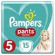 Підгузник Pampers трусики Pants Junior Розмір 5 (12-17 кг), 15 шт (4015400727026) - зображення 1