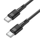 USB кабель Type C на Type C Hoco X83 1 метр 60 W Black 99200 - зображення 1