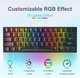Механическая игровая клавиатура Dierya 60%, с RGB, водонепроницаемая, 61 программируемая клавиша (красный переключатель) ENG-UA ( Английский и украинский ) DK61E - изображение 3
