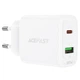 Сетевое зарядное устройство для быстрой зарядки ACEFAST A25 PD20W (Type-C+USB) Dual Port Charger White - изображение 2