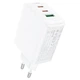 Сетевой зарядний пристрій ACEFAST A41 PD65W GaN (2*USB-C+USB-A) charger White - зображення 1