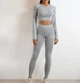 Жіночий костюм для фітнесу Whatiwear з утяжкою та ефектом Push Up (Пуш Ап) сірий S (1350-gray-S) - зображення 1